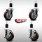 Service Caster 4'' SS Maroon Poly Wheel Swivel 1-1/2'' Expanding Stem Caster Set 2 Brakes, 4PK SCC-SSEX20S414-PPUB-MRN-2-TLB-2-112 - alternate 3